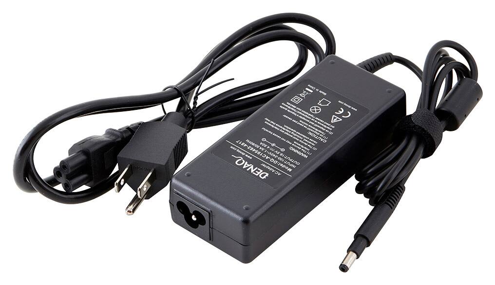 DENAQ - AC Adapter for Select HP Laptops - Black - Larger Front