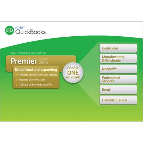 QuickBooks Premier Desktop 2016 - Windows - Larger Front