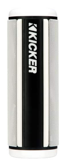 Kicker - KPw Portable Bluetooth Speaker - White - Larger Front