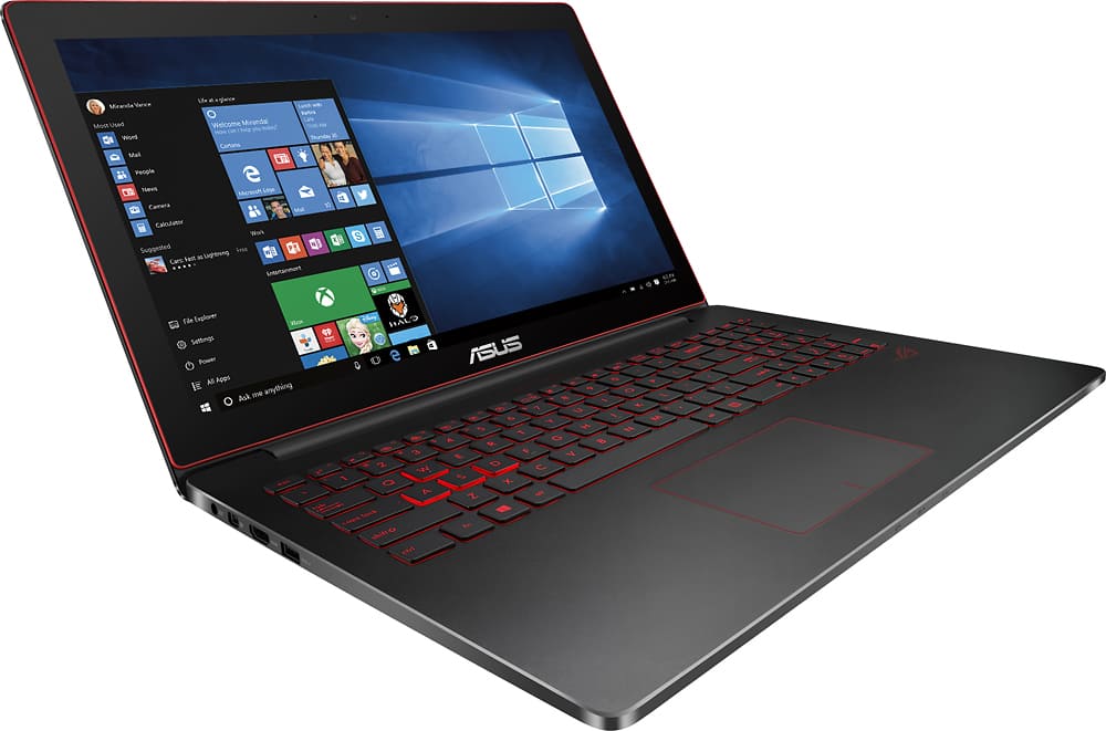 Asus - ROG G501JW 15.6" Laptop - Intel Core i7 - 8GB Memory - NVIDIA GeForce GTX 960M - 1TB Hard Drive - Black - Angle Zoom