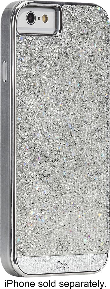 Case-Mate - Case for Apple® iPhone® 6 and 6s - Clear/Diamond/Silver - Angle Zoom