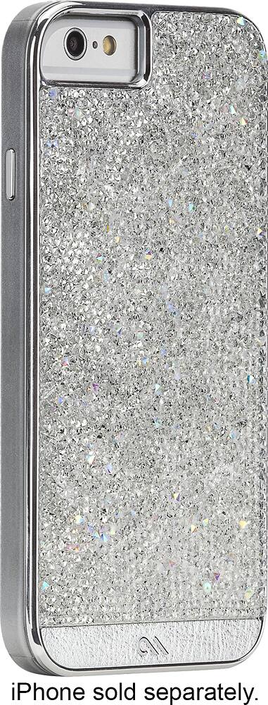 Case-Mate - Case for Apple® iPhone® 6 and 6s - Clear/Diamond/Silver - Angle Zoom