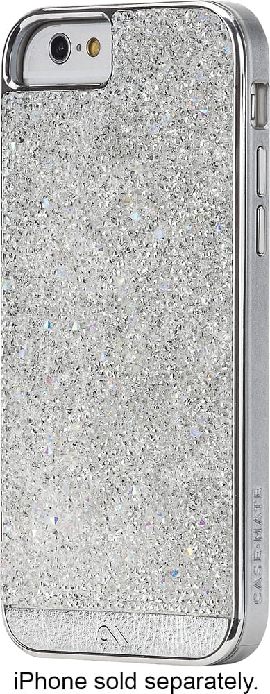 Case-Mate - Case for Apple® iPhone® 6 and 6s - Clear/Diamond/Silver - Front Zoom
