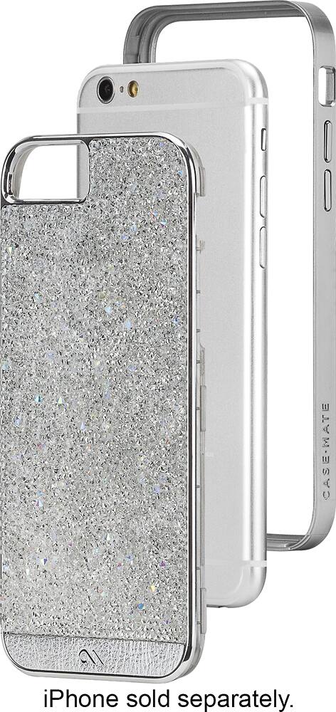 Case-Mate - Case for Apple® iPhone® 6 and 6s - Clear/Diamond/Silver - AlternateView11 Zoom