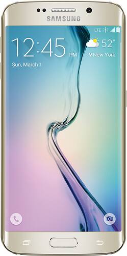 Samsung - Galaxy S6 edge with 32GB Memory Cell Phone - Gold (Sprint) - Larger Front