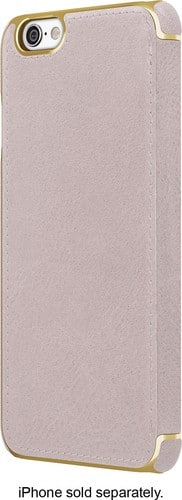 ADOPTED - Leather Folio Case for Apple® iPhone® 6 and 6s - Blush/Gold - Larger Front