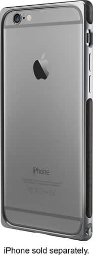 ADOPTED - Leather Frame Case for Apple® iPhone® 6 and 6s - Gray/Charcoal - Larger Front