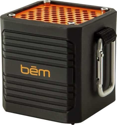 bem wireless - Portable Outdoor Bluetooth Speaker - Black/Orange - Larger Front