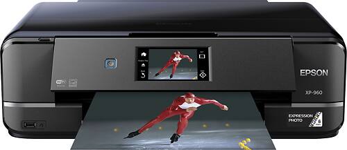 Epson - Expression Photo XP-960 - C11CE82201 Wireless Small-in-One Printer - Black - Larger Front