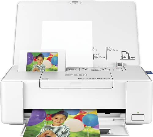 Epson - PictureMate PM-400 - C11CE84201 Wireless Photo Printer - White - Larger Front