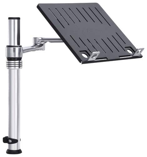 Visidec - Focus Laptop Tray with Articulating Mount Arm - Silver - Larger Front