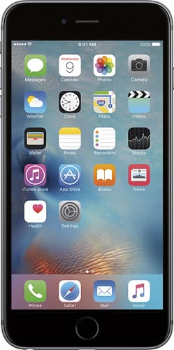 Apple - Geek Squad Refurbished iPhone 6s Plus 16GB - Space Gray (AT&T) - Larger Front