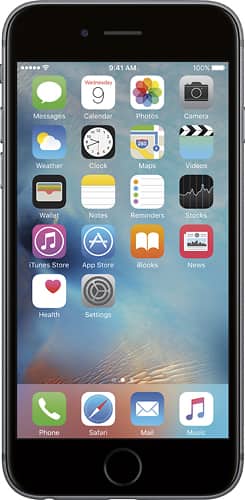 Apple - Geek Squad Refurbished iPhone 6s 64GB - Space Gray (Sprint) - Larger Front