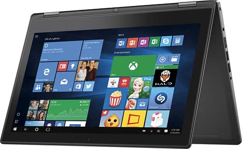 Dell - Inspiron 13.3" Touch-Screen Laptop - Intel Core i7 - 8GB Memory - 256GB Solid State Drive - Black - Larger Front