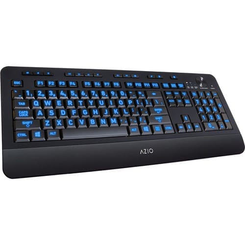 AZIO - Vision Wireless Keyboard - Black - Larger Front