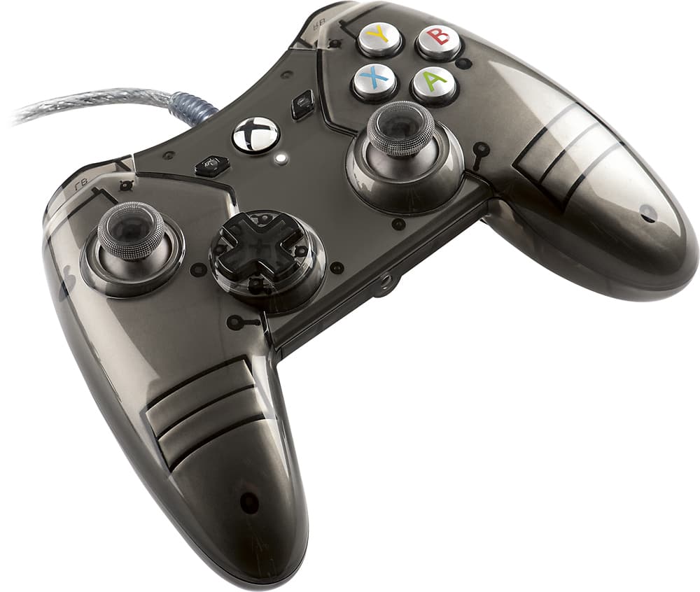 Power A - Liquid Metal Wired Controller for Xbox One - Black - Angle Zoom