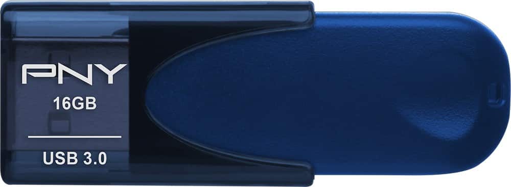 PNY - Turbo Attaché 4 16GB USB 3.0 Type A Flash Drive - Blue - AlternateView11 Zoom
