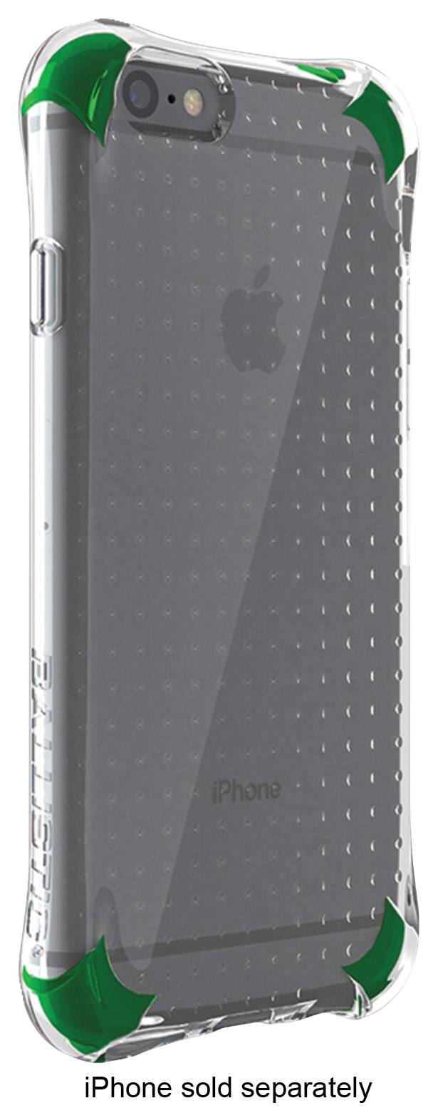 Ballistic - Jewel Spark Soft-Shell Case for Apple® iPhone® 6/6s - Clear/Emerald Green - Larger Front