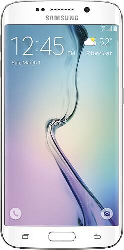 Samsung - Galaxy S6 edge with 32GB Memory Cell Phone - White Pearl (Sprint) - Larger Front