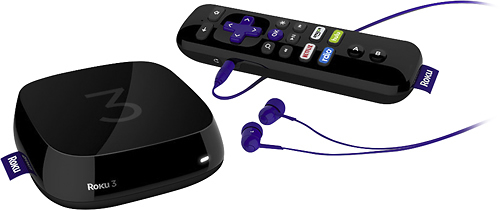 Roku - 3 Streaming Player - Black - Larger Front