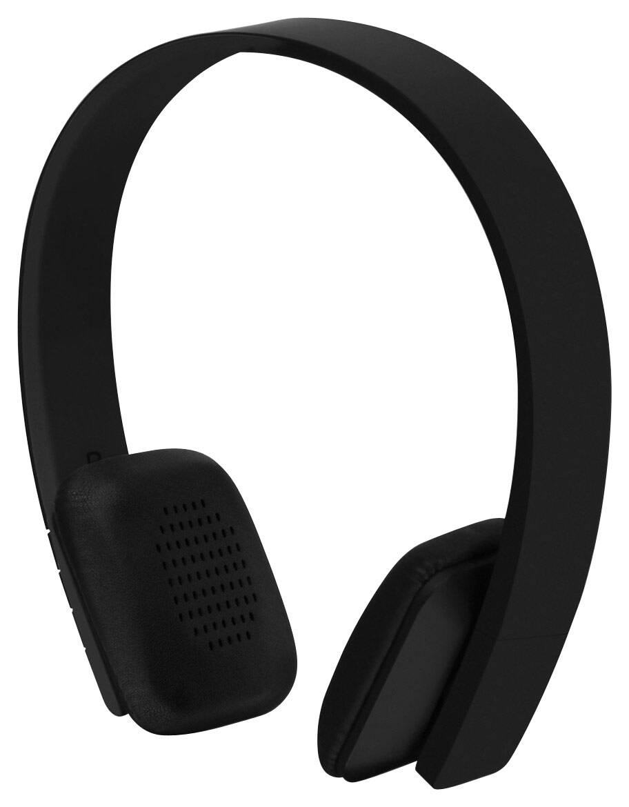 Aluratek - Wireless On-Ear Headphones - Black - Larger Front