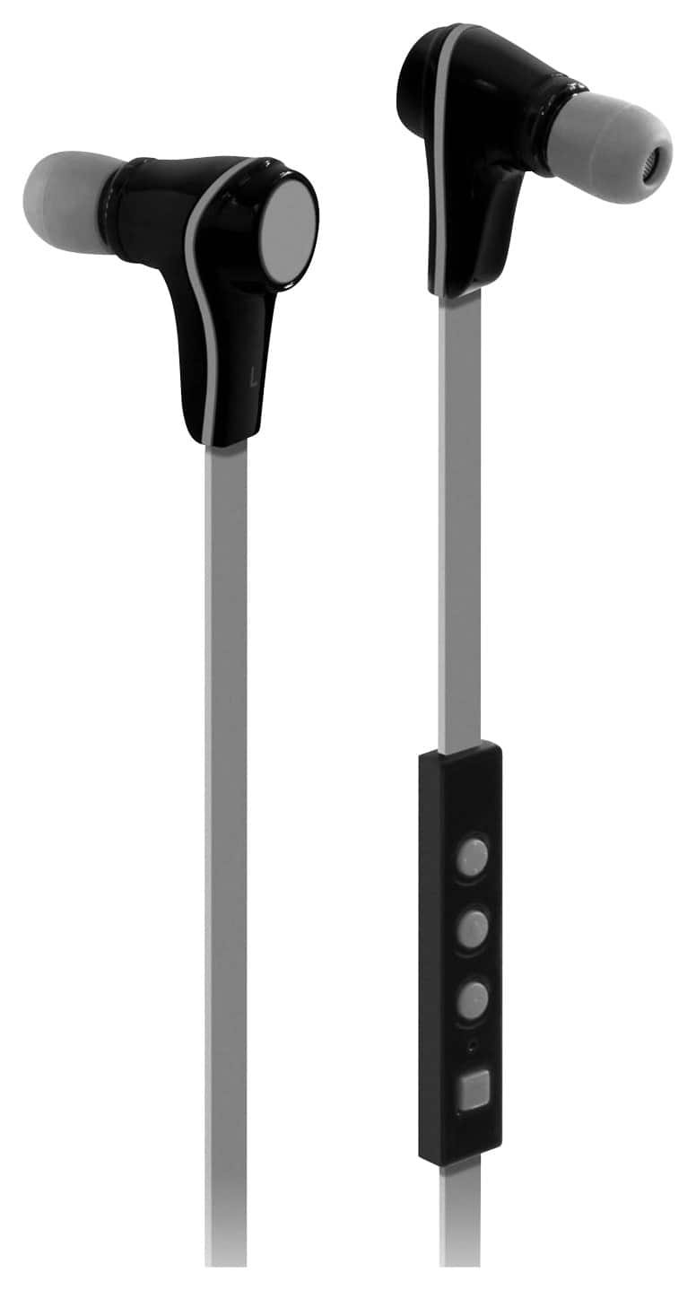 Aluratek - Wireless Earbud Headphones - Black - Larger Front