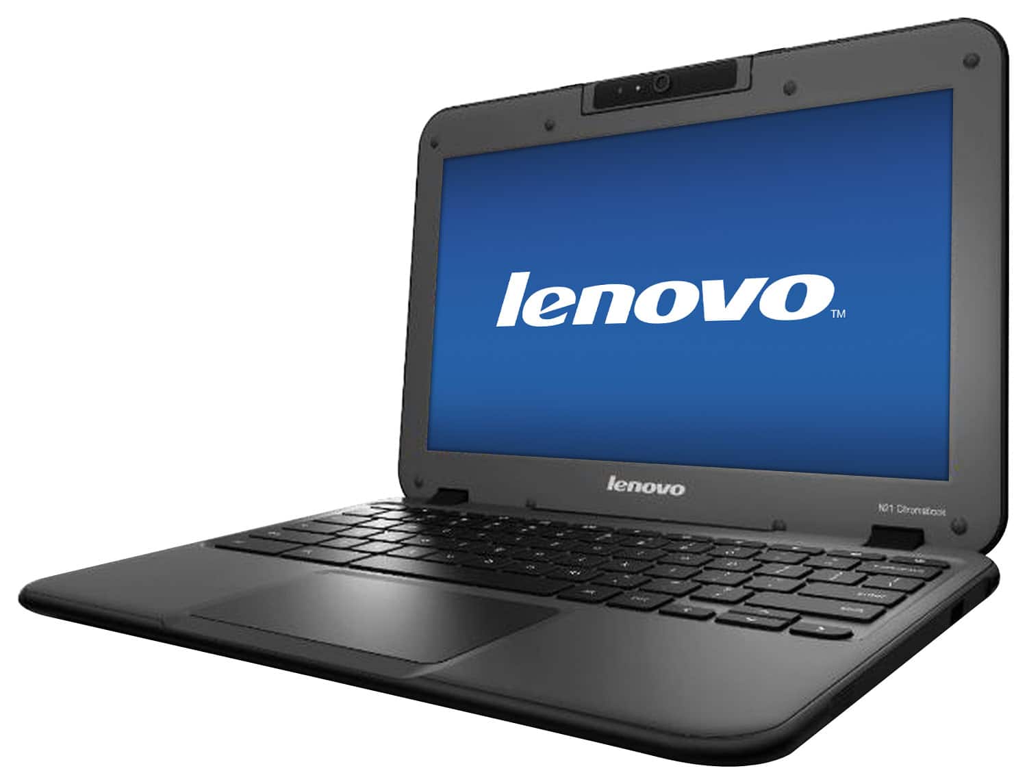 Lenovo - 11.6" Chromebook - Intel Celeron - 2GB Memory - 16GB Solid State Drive - Black - Larger Front