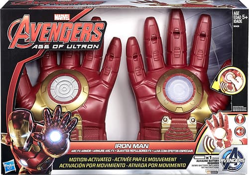 Hasbro - Marvel Avengers: Age of Ultron Iron Man Arc FX Armor Gloves - Red/Gold - Larger Front