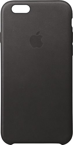 Apple - iPhone® 6s Plus Leather Case - Black - Larger Front