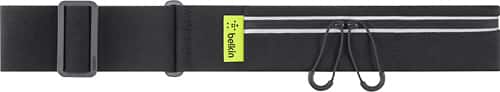 Belkin - Fitness Belt for Most Cell Phones - Black/White - Larger Front