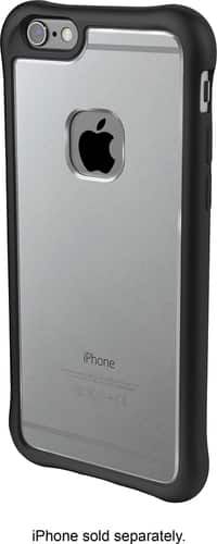 Ballistic - Tungsten Ultra Slim Case for Apple® iPhone® 6 and iPhone 6s - Clear/Black - Larger Front