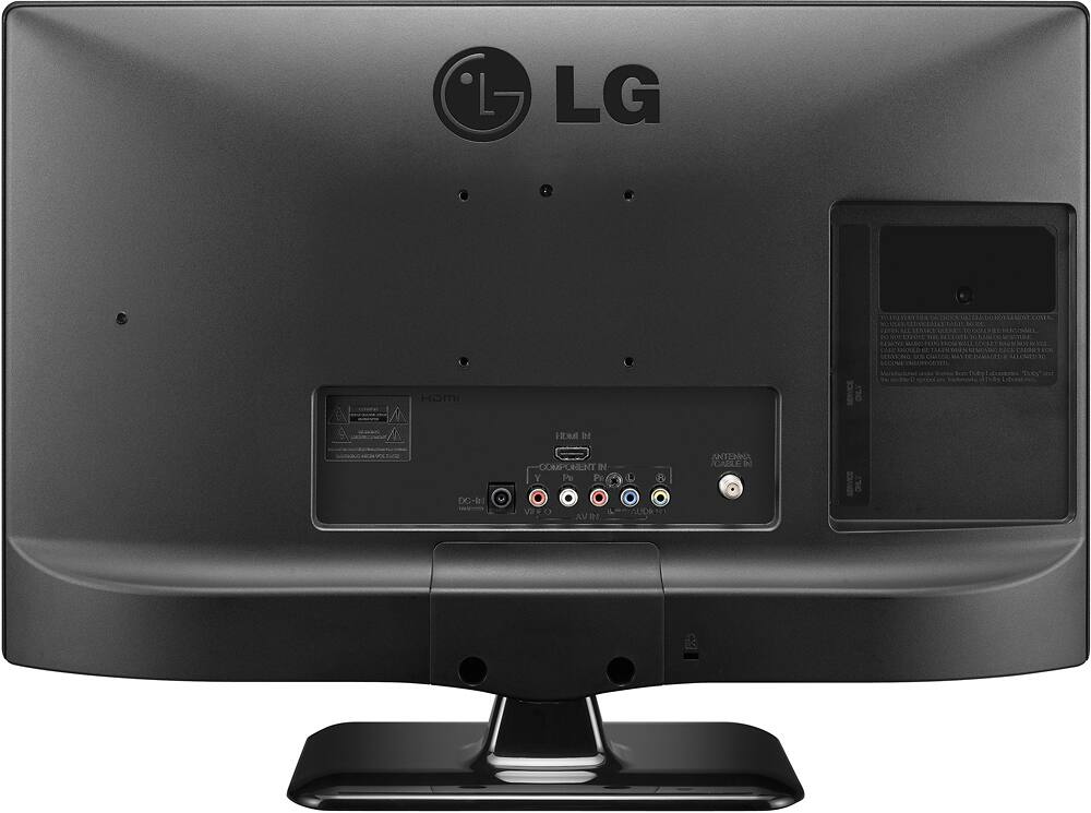 LG - 24" Class (23.6" Diag.) - LED - 720p - HDTV - Black - Back Zoom