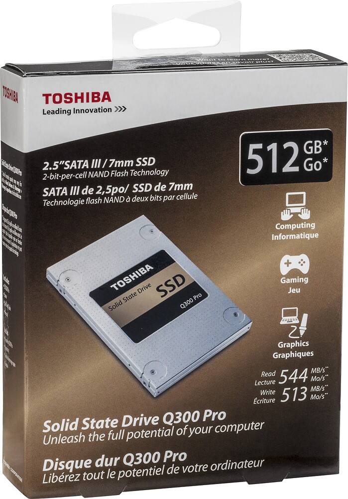 Toshiba - Q300 Pro 512GB Internal SATA III Solid State Drive for Laptops - Gray - AlternateView1 Zoom