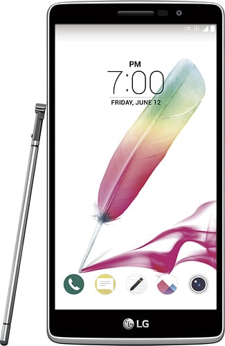 Virgin Mobile - LG G Stylo 4G with 8GB Memory No-Contract Cell Phone - Light Gray - Larger Front