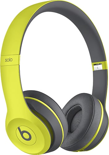 Beats by Dr. Dre - Solo2 Wireless Headphones, Active Collection - Yellow - Angle