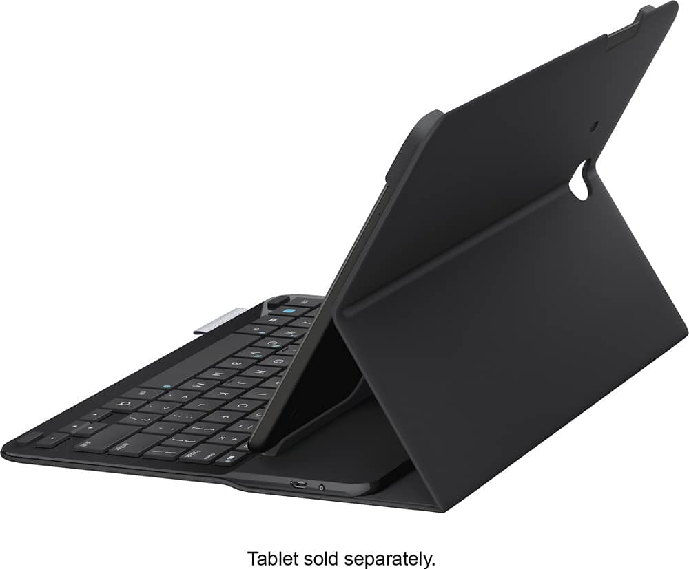 Logitech - Type-S Keyboard Case for Samsung Galaxy Tab S2 9.7 - Black - AlternateView11 Zoom