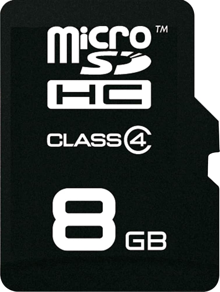 EMTEC - 8GB microSDHC Class 4 Memory Card - Black/White - Front Zoom