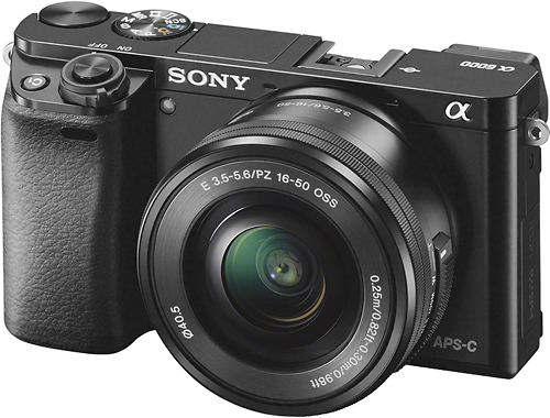 Sony Alpha A6000 24.3MP Mirrorless Digital Camera with 16-50mm Lens - Black