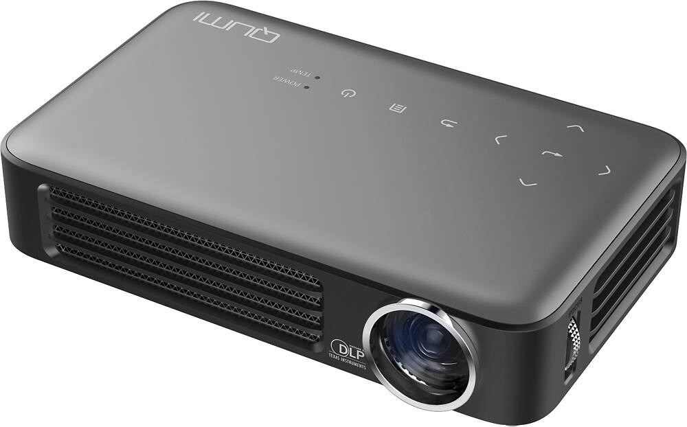 Vivitek - Qumi Q6 LED Pocket Projector - Gray/Silver/Black - Left Zoom