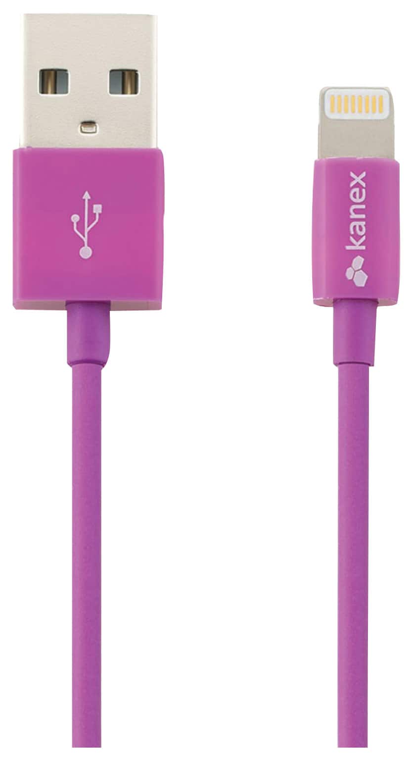 Kanex - 4' Lightning-to-USB Charge-and-Sync Cable - Purple - Larger Front