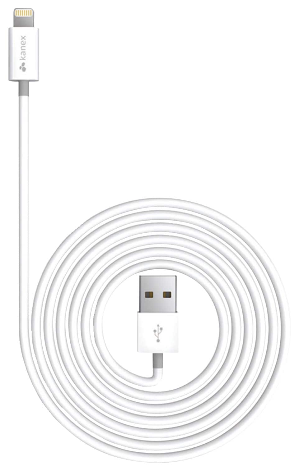 Kanex - 4' Lightning-to-USB Charge-and-Sync Cable - White - Larger Front