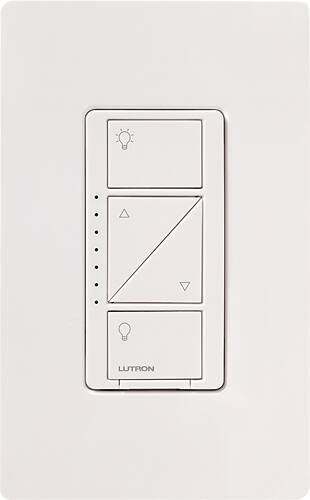 Lutron - Caseta Wireless In-Wall Dimmer - White - Larger Front