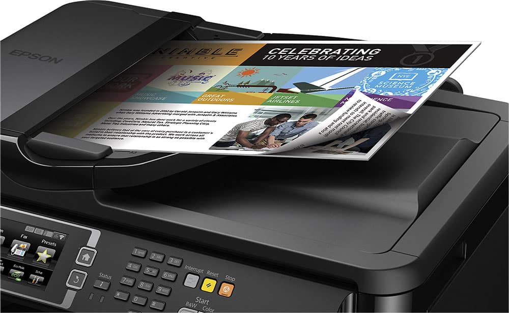 Epson - WorkForce WF-7610 Network-Ready Wide-Format Wireless All-In-One Printer - Black - AlternateView11 Zoom