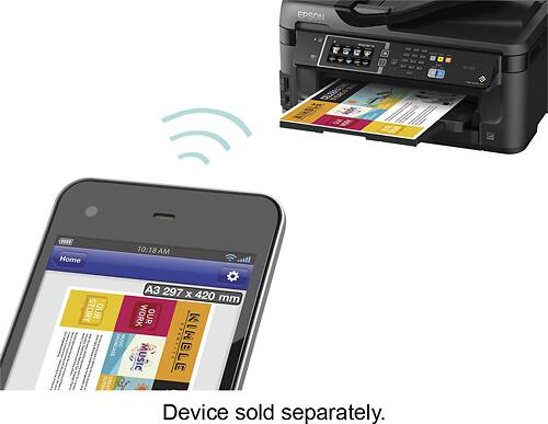 Epson - WorkForce WF-7610 Network-Ready Wide-Format Wireless All-In-One Printer - Black - Alternate View 12