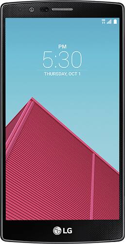 LG - G4 with 32GB Memory Cell Phone (Unlocked) - Genuine Leather Black - Larger Front
