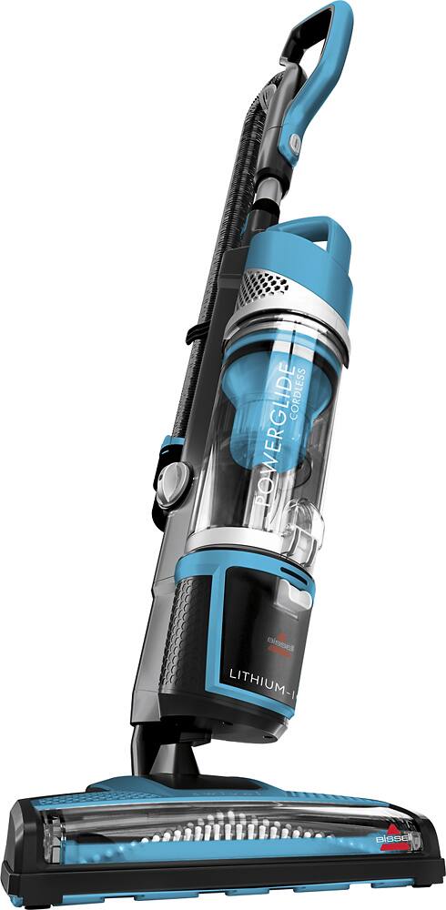BISSELL - PowerGlide Bagless Upright Vacuum - Disc Teal/Titanium - Angle Zoom