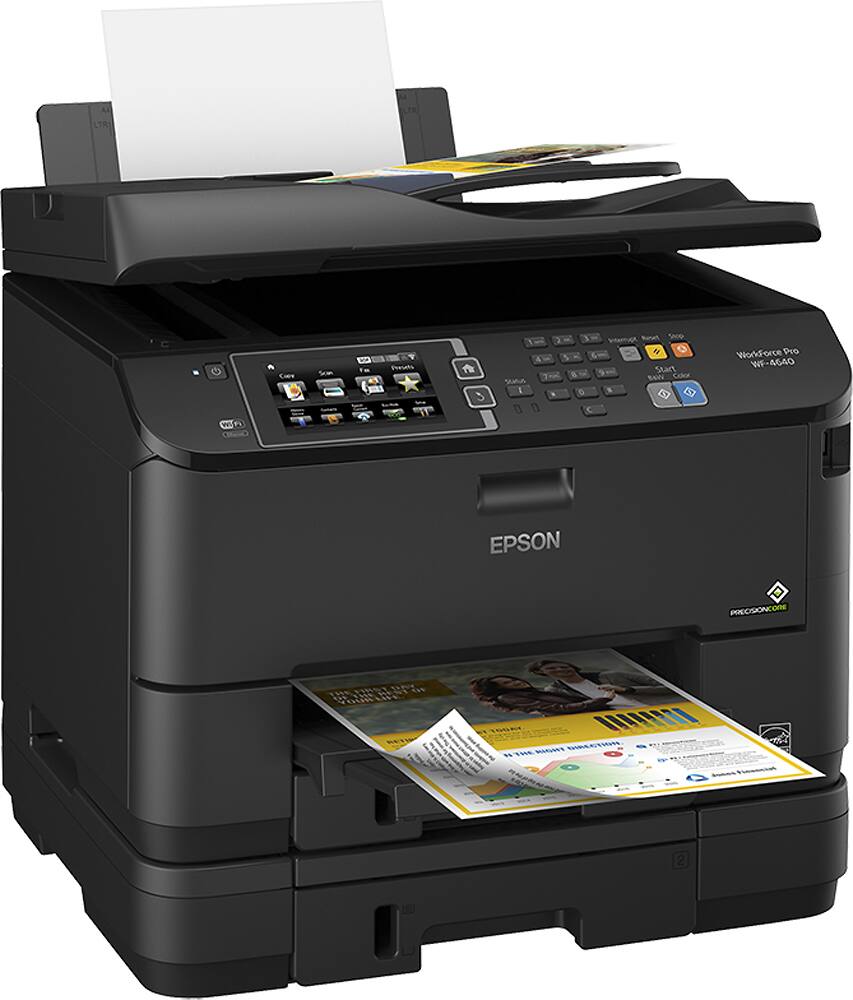 Epson - WorkForce Pro WF-4640 Wireless All-In-One Printer - Black - Angle Zoom