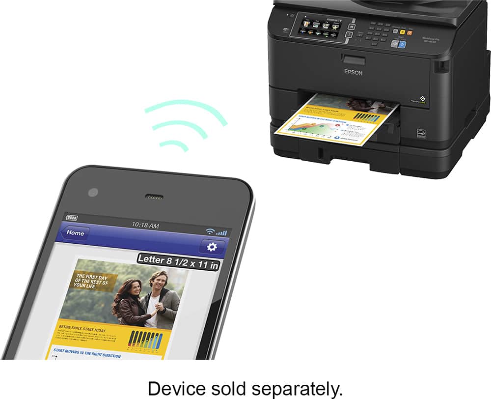 Epson - WorkForce Pro WF-4640 Wireless All-In-One Printer - Black - AlternateView14 Zoom