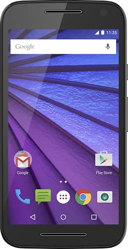 Motorola - Moto G (3rd Generation) 4G with 8GB Memory Cell Phone (Unlocked) - Pre-Owned - Black - Larger Front