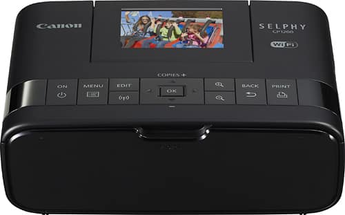 Canon - SELPHY CP1200 Wireless Photo Printer - Black - Larger Front